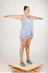 Whole Body Woman T poses Casual Dress Average Studio photo references